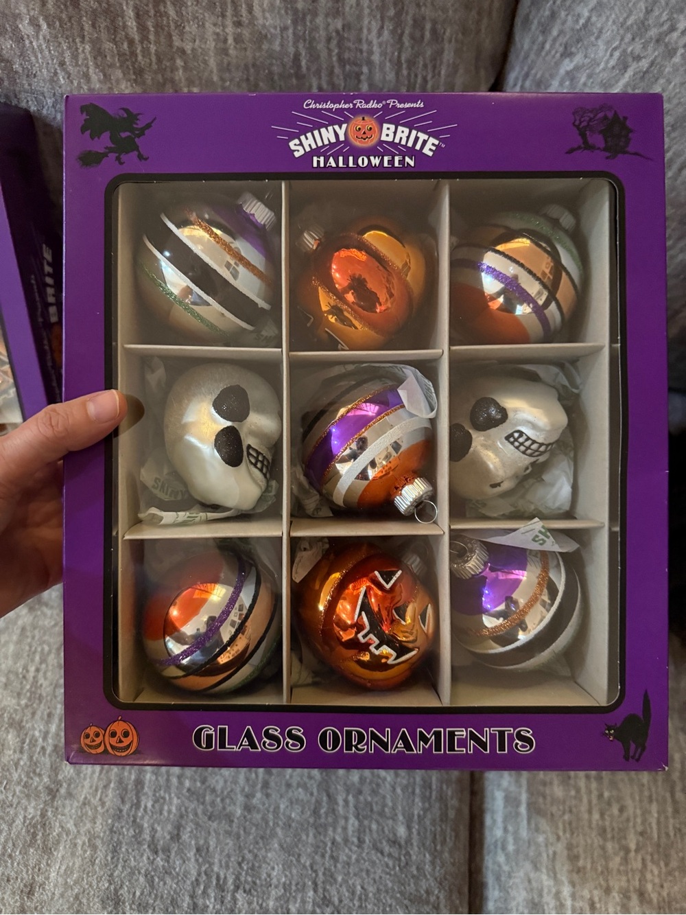 Shiny Brite Halloween Glass Ornaments Larger Size - Picture 3 of 4